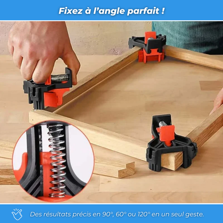 AngleMaster - Outil de Serrage à Angles 60°, 90° et 120° - 4 Pièces
