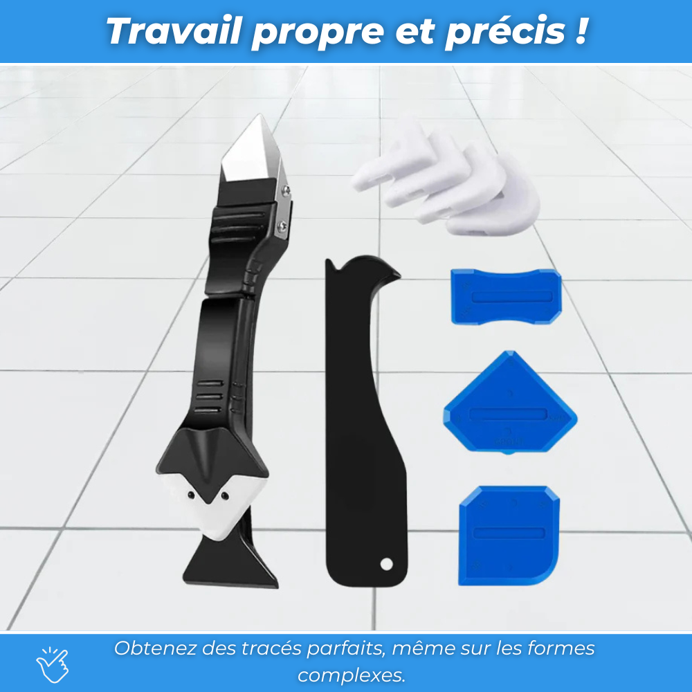 Silicone Master – Outil de Calfeutrage 5 en 1